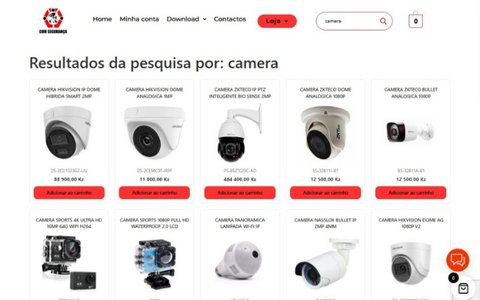 Resultados de pesquisa na loja Com Segurança